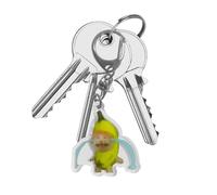 Porte-clés - Jolis sons de pleurs faisant des porte-clés en forme de chat banane, pendentif en acrylique 2D pour sacs à dos, sac à main, portefeuille, sacs d'école, enfants et adultes, Porte-clés en
