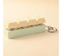 Porte-clés Jouet Anti-Stress de Type keycap à 4 Touches, Gadgets Fidget Clavier, Jouets Porte-clés Clavier à Monter soi-même