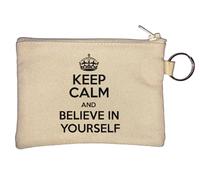 Porte-clés Keep Calm and Believe in Yourself Beige