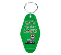 Porte-clés Keys to The Camper - Porte-clés rétro pour remorque, accessoires de camping pour les amateurs de voyage, style motel vintage, Vert (1 pièce), Medium