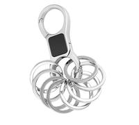 Porte-clés Kirsite haute résistance avec 8 anneaux pour une durabilité accrue et une utilisation facile dans l'activité quotidienne Fixation sécurisée avec design suspendu Décoration en matériaux