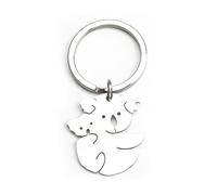 Porte-clés koala, adorable image d'animal, design creux argenté, cadeau pour amis, maman, papa, porte-clés pour femme
