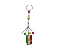Porte-clés Kurdistan avec drapeau kurde - Porte-clés kurde - Cadeau homme femme, jaune, 3,7x5,0cm