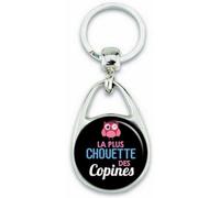 Porte clés La plus chouette des copines noir