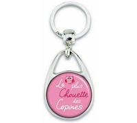 Porte clés La plus chouette des copines rose