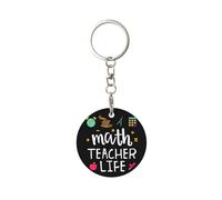 Porte-Clés La vie professeur mathématiques, Chaîne De Clés Métal Porte Clef Keychain pour Femme Hommes