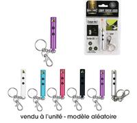 Porte-clés lampe-torche laser - CMP - 7,5 cm - Rechargeable - Multicolore - Pratique pour chat
