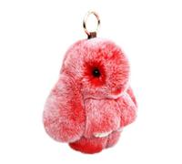 Porte-clés lapin - Adorable charme en peluche pour femmes et filles, idéal pour sac à main ou sac à dos, porte-balais doux fait main avec pompon, mini porte-clés lapin pour sac d'école, parfait pour