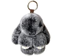 Porte-clés lapin doux en forme de lapin avec boucle en métal, mignon animal en peluche Kawaii pour sacs à main, sacs à dos, téléphones portables, voitures