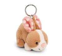 NICI Porte-clés Lapin Hopsala 10cm - Marron - Compagnon en Peluche pour Sac à Dos ou Sac, Porte lin avec Anneau métallique pour Porte-clés | 61620