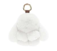 Porte-clés lapin - Jolie breloque lapin en peluche pour femme et fille, sac à main ou sac à dos, breloque baume à lèvres fait à la main, porte-clés pour sac d'école, mini porte-clés lapin pour Noël et