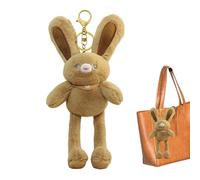 Porte-clés lapin - Jouet en peluche de 12 pouces | Breloque lapin en peluche - Pendentif pull-up tendance avec oreilles et membres réglables. Cet accessoire animal mignon est parfait pour ajouter une