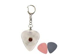 Porte-clés léger, boîte porte-clés transparente, 11,7 x 4,5 cm, étui de médiators portable, accessoires de musique avec transport facile, outils de guitare pour homme et femme