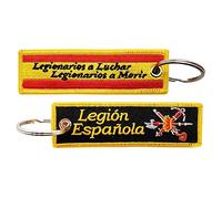 Porte-clés Légion Espagnole Légionnaires à Lutter Légionnaires à Morir Armée de Terre Forces Armées Espagne Noir Broderie Jaune, Noir/jaune/rouge, 10x3 cm