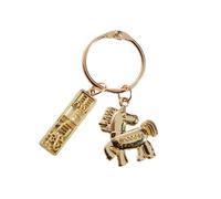 Porte-clés lettre créatif symbolisant la richesse et la bonne chance, fabriqué à partir d ' un alliage robuste et léger pour une fixation facile