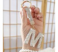 Porte-clés lettre en cristal scintillant - Pendentif en alliage brillant, convient pour les sacs et les sacs à dos - Cadeau parfait pour les anniversaires et les occasions spéciales, porte-clés, annea