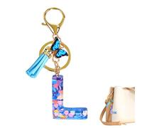 Porte-clés lettre en résine, porte-clés lettre papillon | Porte-clés papillon pour filles, pendentif en résine époxy,Accessoire élégant pour et adultes, ornements de sac à dos pour les voyages et l'éc