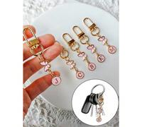 Porte-clés lettre papillon rose, porte-clés lettre émail papillon élégant, porte-clés lettre animal en alliage A-Z, accessoire rose, meilleur accessoire printemps/été, classique romantique , convient