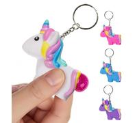 Porte-clés licorne caca - Porte-clefs caca rose à paillettes