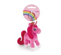 Porte-clés Lissy PONEY Licorne Selina 10cm rose - Pendentif animal avec anneau métallique pour accrocher aux clés, à la corde, au sac et plus encore