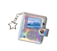 Porte-clés livre photo, portable, petit porte-clés rétro double face, mignon, pour enfants, famille, Nouvel An, Noël, vacances, fête, naissance, maison, voiture, grands-parents