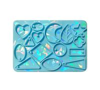 Porte-clés lumière et ombre Boucles d'oreilles en silicone époxy Ornements Pendentifs Moule de bricolage pour la Saint-Valentin Cadeau d'amour Ornements Forme