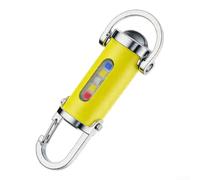 Porte-Clés Lumineuse pour Camping Randonnée Porte-Clés Lumineuse | Alliage d'aluminium pour durable, corps ABS résistant, étanche, taille réduite 10cm, pour poids plume 50g(yellow)