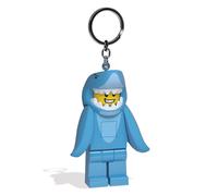 Porte-clés iconique lumineux LEGO Iconic - Shark (Requin) - Figurine de 76 mm de hauteur (KE155H) - 2 piles CR2025 incluses