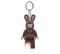 Porte-clés lumineux LEGO Iconic Chocolate Bunny - Cadeaux pour enfants - Figurine de 76 mm de hauteur (KE180) - 2 piles CR2025 incluses