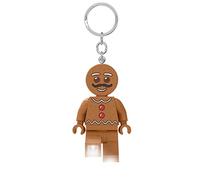 Porte-clés Lumineux Lego Iconic Gingerbread Man - Cadeaux pour Enfants - Figurine de 76 mm de Hauteur (KE182) - 2 Piles CR2025 incluses