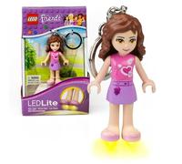 Porte-clés lumineux - LEGO - Olivia - LED jaune - Bras et jambes articulés - 7,6 cm