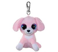 porte-clés Lumo Dog Pinky avec clip rose 8,5 cm