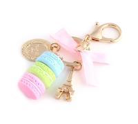 Porte-clés Macaron Alliage Tour pour Sac à Main et Décoration Auto (BLUE)