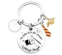 Porte-clés Magique HP, Idée de Cadeau Original, Porte-clés en acier inoxydable, Noël, Cadeau pour Couple, Fans de Films, Saint-Valentin, Cadeau d'anniversaire pour hommes et femmes