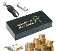Porte-clés magnétique - 9,8 x 4,9 x 1,7 cm Boîte de rangement ABS et néodyme | Cache-clés de sol de voiture résistant à la rouille, petit article portable, boîte à outils pour l'alpinisme, l'extérieur