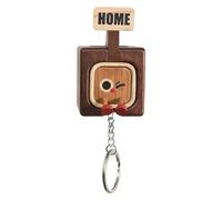 Porte-clés magnétique - Breloque en bois de 8 x 4,5 cm, jolie étiquette de portefeuille, pendentif amusant pour sac à main, porte-clés fantaisie, ornement de poche élégant | Accessoire de voyage