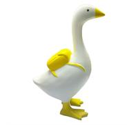 Porte-clés magnétique en résine - Jolie statue d'oie de bureau - 17,8 cm - Porte-clés amusant à suspendre - Figurines magnétiques de canard - Cadeau de pendaison de crémaillère (jaune, 1 pièce)