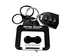 Porte-Clés Magnétophone Mini Rétro - Charm à Sac à Dos Fonctionnel,Breloque Sac À Main Son Rétro,Pour Adultes Étudiants Amateurs De Musique Collectionneurs Voyageurs Anniversaire Vacances