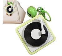 Porte-clés magnétophone rétro, porte-clés musique rétro | Porte-clés vintage pour tourne-disque pour couples, fonction d'enregistrement,Porte-clés décoratif pour clés de couple, Vert, Se référer à la