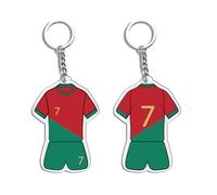 Porte Clés Maillot,Porte-Clés Maillot le Portugal,Porte-Clés de Football pour Garçons,Maillot de Football Porte-Clés,Porte-Clés en Forme de Maillot le Portugal Coupe Du Monde de Football,5*3.5cm,2pcs