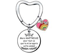Porte-Clés Maîtresse - Cadeau Femme Anniversaire - Merci Porte-Clef Maîtresse d'École