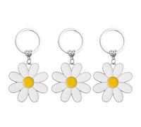 Porte-Clés Marguerite en Métal pour Sac à Dos - 3 Pièces Fleur Daisy Charme pour Femme et Accessoires de Sac