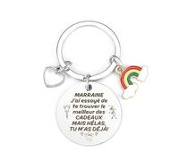 Porte-Clés Marraine - Veux Tu Etre Ma Marraine - Cadeau Pour Femme et Parrain - Annonce Anniversaire