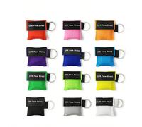 Porte-clés Masque de réanimation de premiers soins d'urgence Masque de soins de santé professionnels pour les secours en plein air Masque de réanimation à jet NOIR,vert,rouge,Orange,Vert fluorescent,R