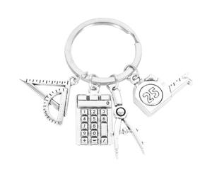 Porte-clés Mathématiques Avec Anneaux Cercle Pendentif Décoratif Pour Enseignant D'école