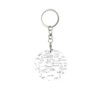Porte-Clés Mathématiques Géométrie Formules Sciences, Chaîne De Clés Métal Porte Clef Keychain pour Femme Hommes