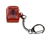 Porte-clés mécanique en plastique transparent en polycarbonate transparent, ce qui en fait un article de collection unique fabriqué à partir de haute (rouge)