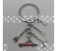 Porte-Clés Mécanique Papa Père Porte-Clés Initial Cadeau De Fête Des Pères Lettre A-Z Camion Porte-Clés Camion Porte-Clés Voiture Camion Amant Cadeau - Type Silver-Z-2