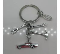 Porte-Clés Mécanique Papa Père Porte-Clés Initial Cadeau De Fête Des Pères Lettre A-Z Camion Porte-Clés Camion Porte-Clés Voiture Camion Amant Cadeau - Type Silver-O-2