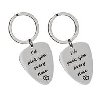 Porte-clés Médiat Guitare en Acier Inoxydable, Présent Saint Valentin